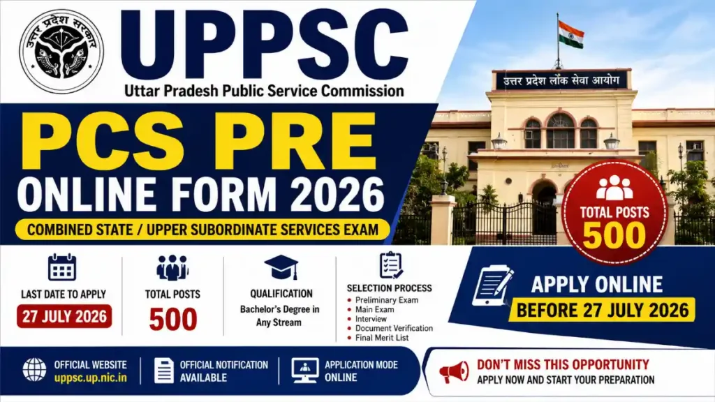UPPSC PCS Pre Online Form 2026
