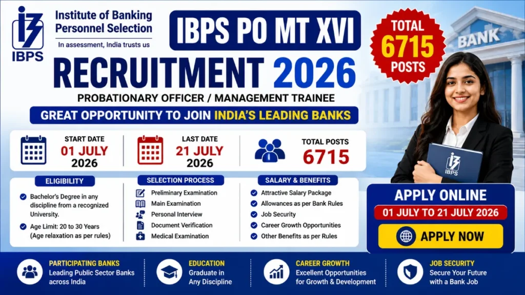IBPS PO MT XVI Recruitment 2026 
