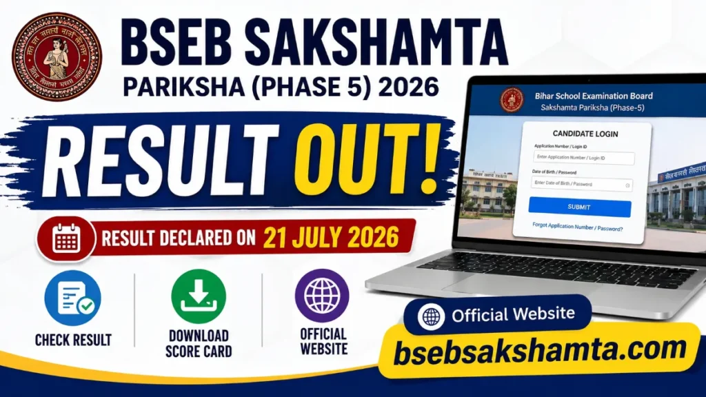 BSEB Sakshamta Result 2026 Out